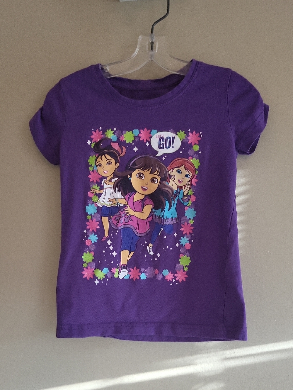 Dora The Explorer purple short sleeve tee shirt